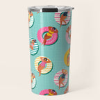 Summer gils on inflatable in swimming pool floats. Travel Mug Gallery Image 1