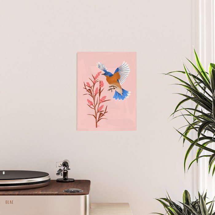 Graceful Bluebird in Flight Poster Gallery Image 2