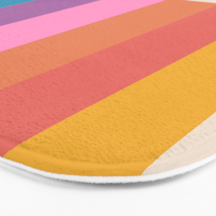 Vintage Rainbow Have Fun Text Bath Mat Gallery Image 3