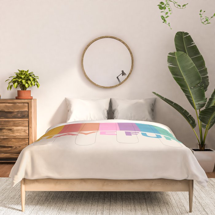 Vintage Rainbow Have Fun Text Comforter Gallery Image 3
