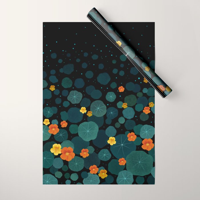 Nasturtium Garden Wrapping Paper Gallery Image 1