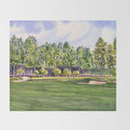 Pinehurst Golf Course No2 Hole 17 Throw Blanket Gallery Image 2
