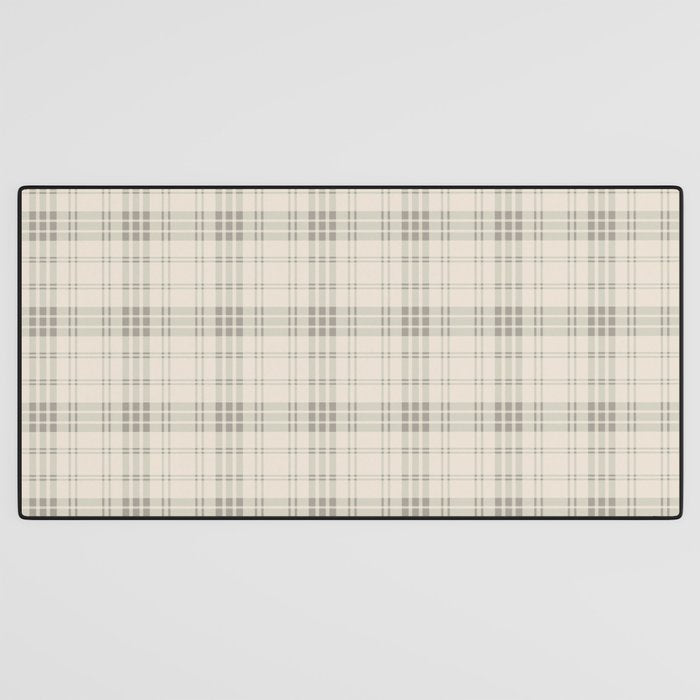 Cream Plaid  Desk Mat Gallery Image 3