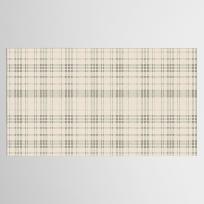 Cream Plaid  Tablecloth Gallery Image 2