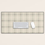 Cream Plaid  Desk Mat Gallery Image 1