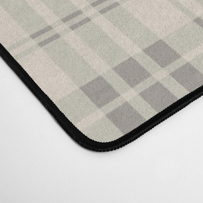 Cream Plaid  Desk Mat Gallery Image 4