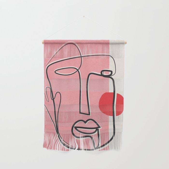 Abstract Face Line Art 02 Wall Hanging Gallery Image 1
