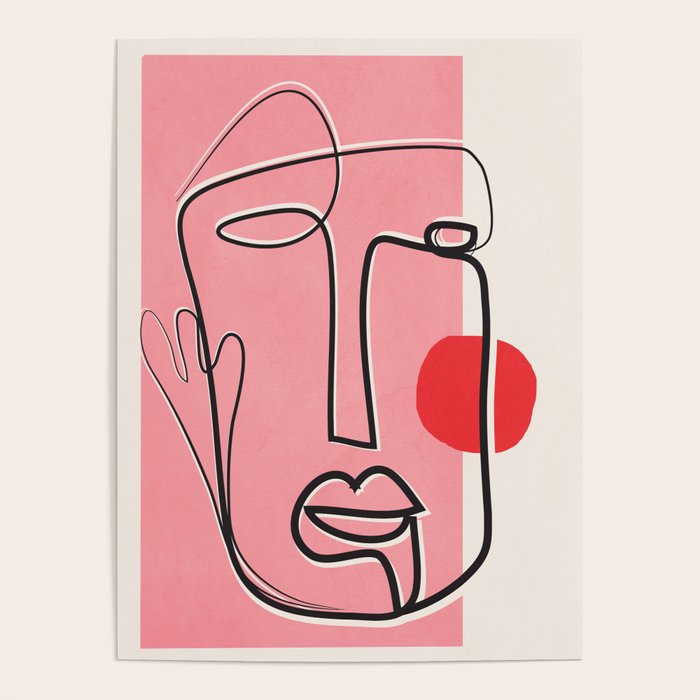 Abstract Face Line Art 02 Poster Gallery Image 4