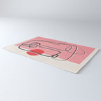 Abstract Face Line Art 02 Rug Gallery Image 3