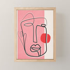 Abstract Face Line Art 02 Mini Art Print Gallery Image 1
