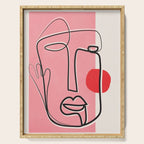 Abstract Face Line Art 02 Serving Tray Gallery Image 1