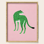 The Stare 2: Tropical Green Cheetah Edition Serving Tray Gallery Image 1