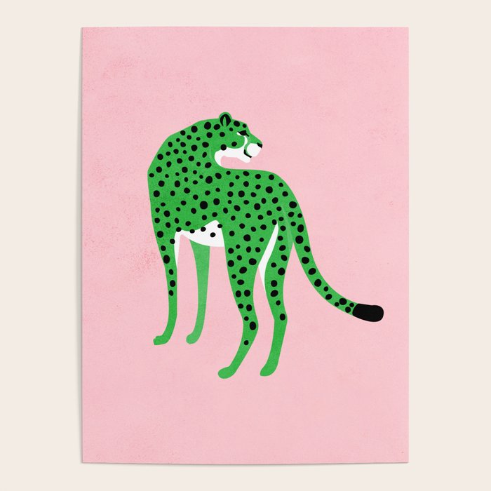 The Stare 2: Tropical Green Cheetah Edition Poster Gallery Image 4