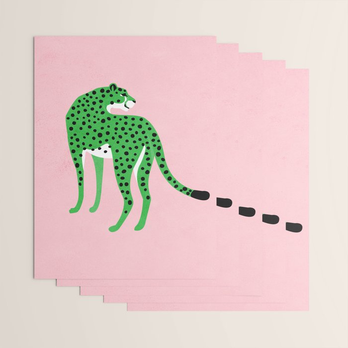 The Stare 2: Tropical Green Cheetah Edition Wrapping Paper Gallery Image 3