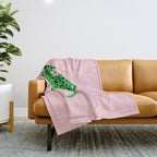 The Stare 2: Tropical Green Cheetah Edition Throw Blanket Gallery Image 1