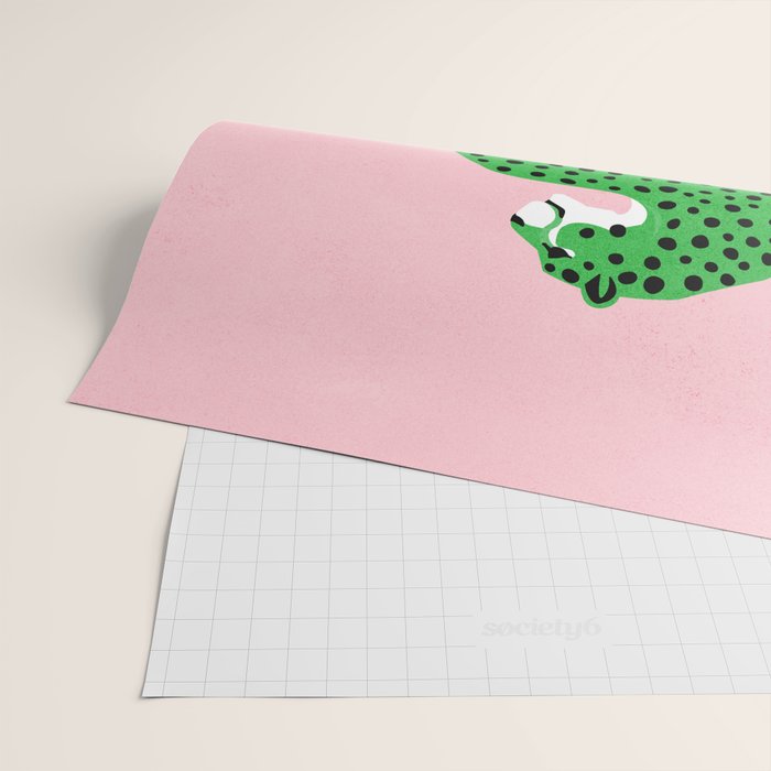 The Stare 2: Tropical Green Cheetah Edition Wrapping Paper Gallery Image 2