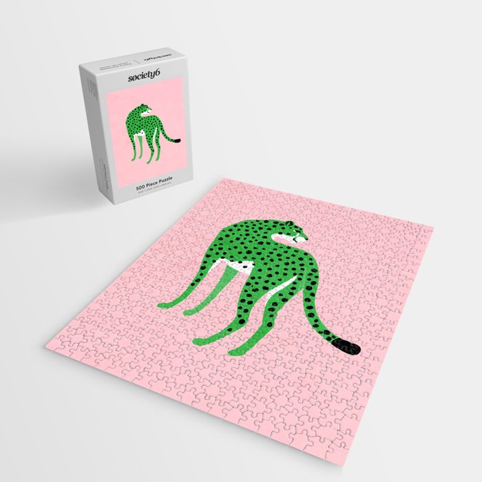 The Stare 2: Tropical Green Cheetah Edition Jigsaw Puzzle Gallery Image 2