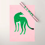 The Stare 2: Tropical Green Cheetah Edition Wrapping Paper Gallery Image 1