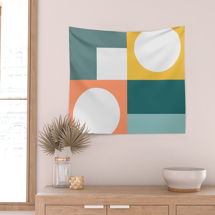 Modern Geometric 53 Wall Tapestry Gallery Image 2