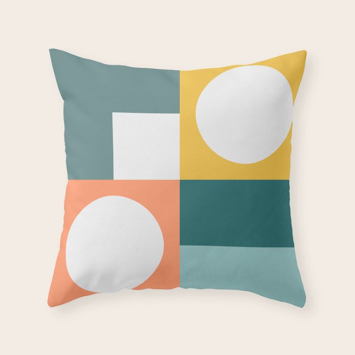 Modern Geometric 53 Throw Pillow Gallery Image 1