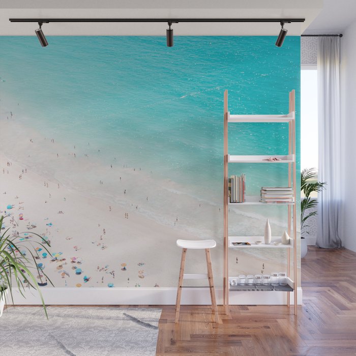 Beach Loving - Aerial Beach photography by Ingrid Beddoes Wall Mural Gallery Image 1