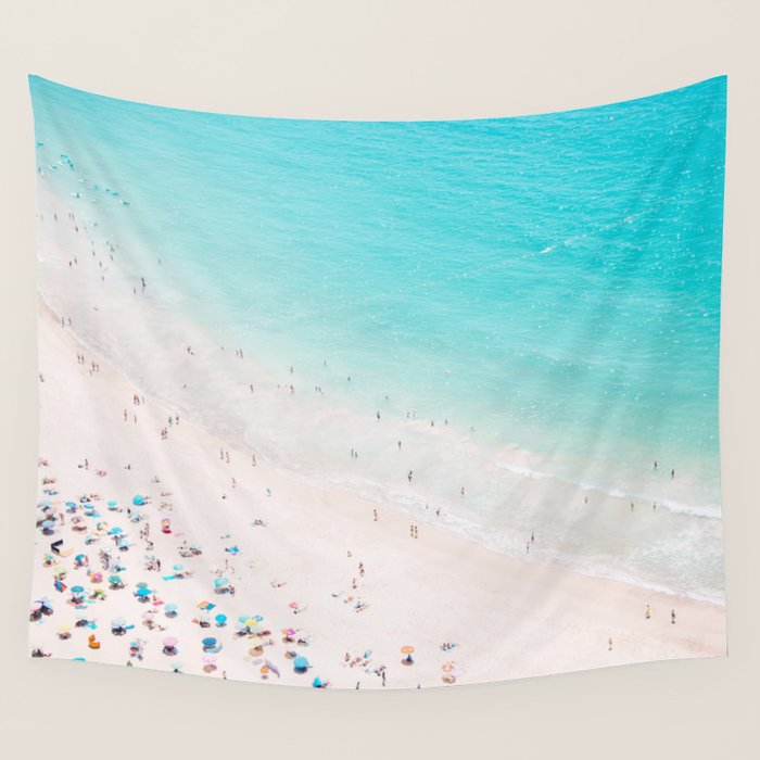 Beach Loving - Aerial Beach photography by Ingrid Beddoes Wall Tapestry Gallery Image 4