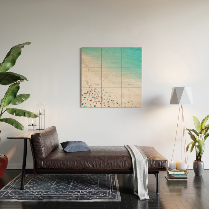 Beach Loving - Aerial Beach photography by Ingrid Beddoes Wood Wall Art Gallery Image 2