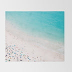 Beach Loving - Aerial Beach photography by Ingrid Beddoes Throw Blanket Gallery Image 2