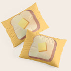 Toast with Butter polygon art Pillow Sham Gallery Image 3