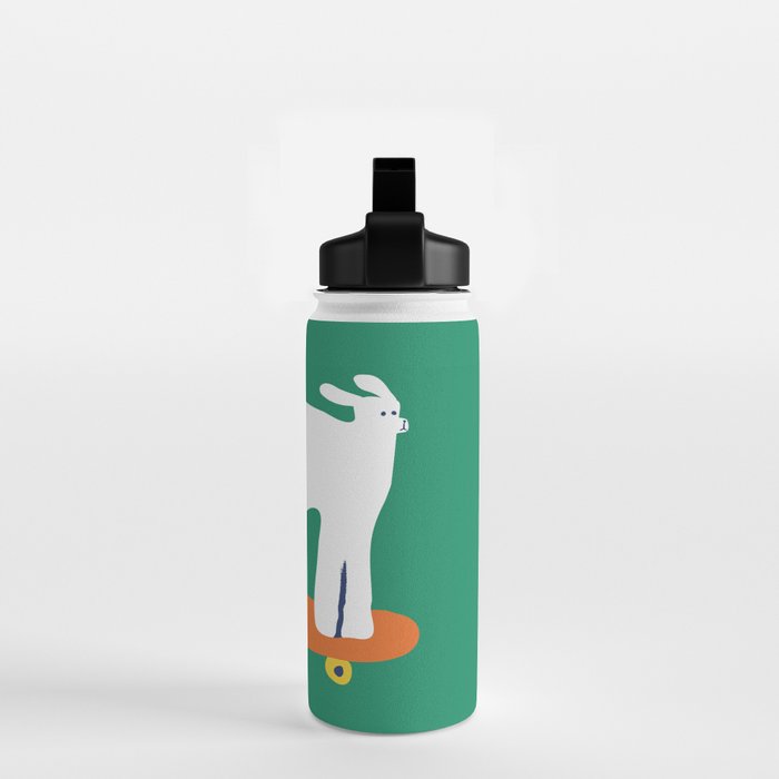 Poodle dog on skateboard Water Bottle Gallery Image 2