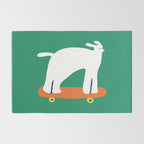 Poodle dog on skateboard Rug Gallery Image 2