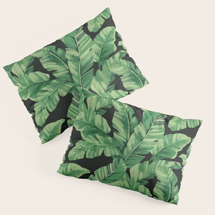 Tropical banana leaves II Pillow Sham Gallery Image 1