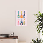 Champagne Bottles - Pink Ver. Poster Gallery Image 2