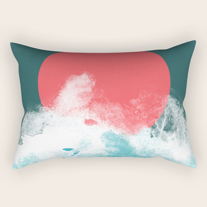 Where sea and sky collide Rectangular Pillow Gallery Image 1