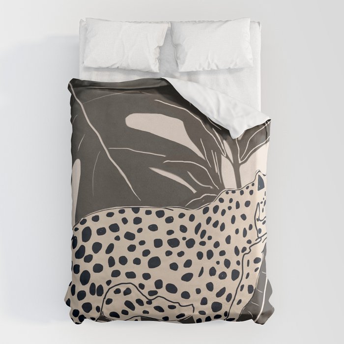 Minimal Jungle Abstract Art 2 Duvet Cover Gallery Image 1