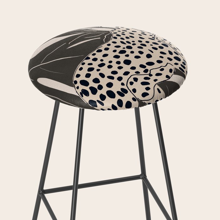 Minimal Jungle Abstract Art 2 Stool Gallery Image 2