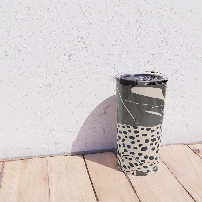 Minimal Jungle Abstract Art 2 Travel Mug Gallery Image 4
