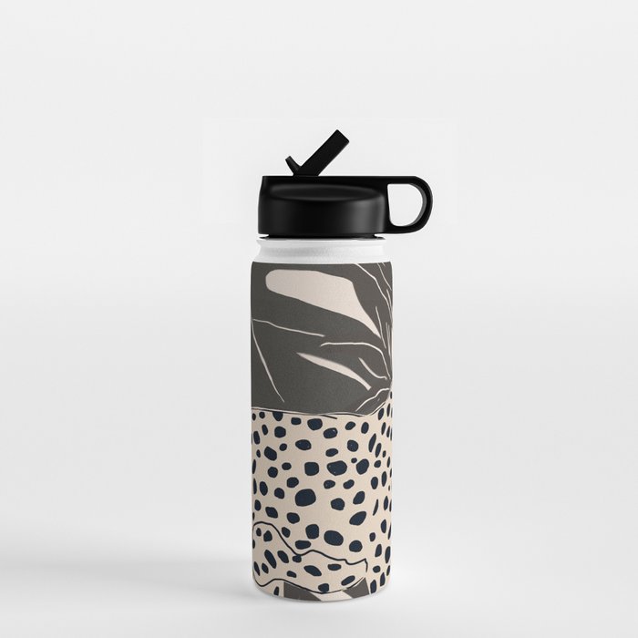 Minimal Jungle Abstract Art 2 Water Bottle Gallery Image 1