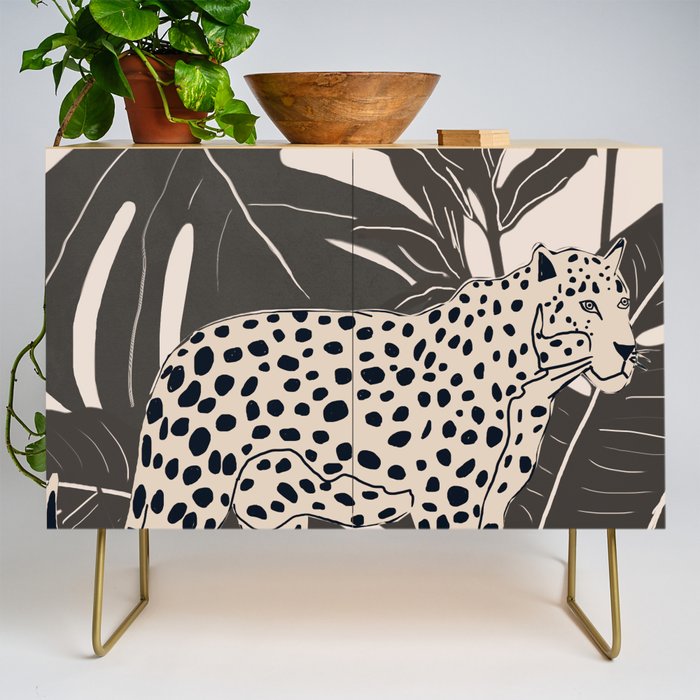 Minimal Jungle Abstract Art 2 Credenza Gallery Image 1