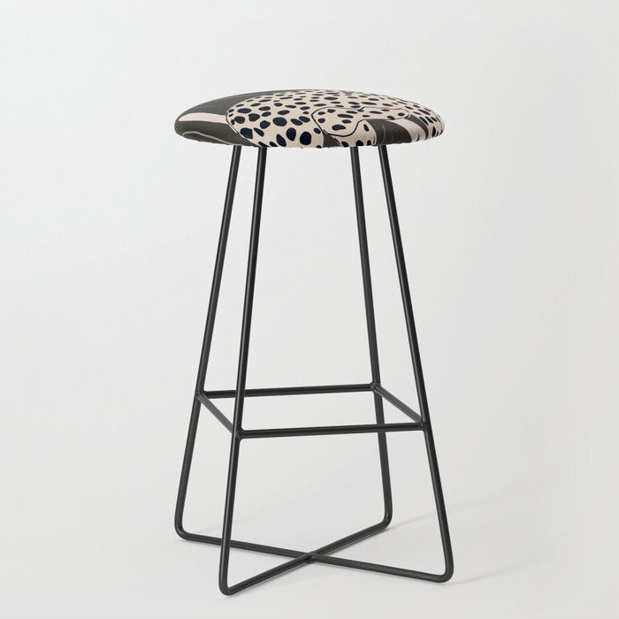 Minimal Jungle Abstract Art 2 Stool Gallery Image 1