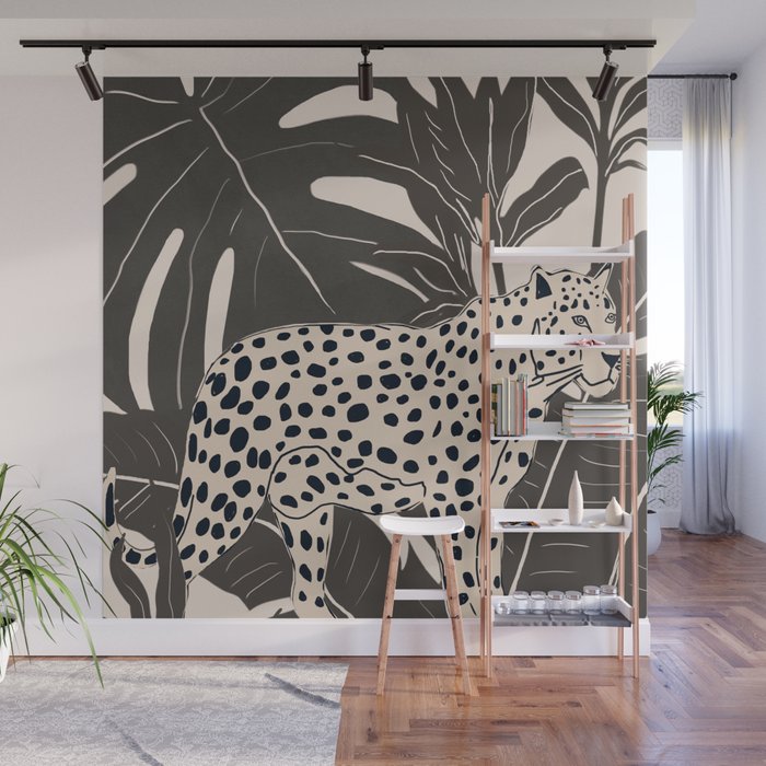 Minimal Jungle Abstract Art 2 Wall Mural Gallery Image 1