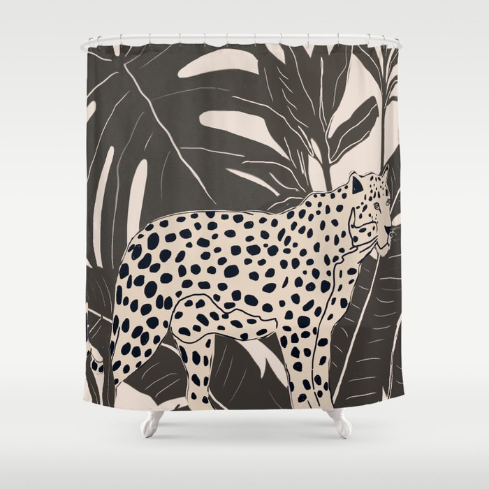 Minimal Jungle Abstract Art 2 Shower Curtain Gallery Image 1