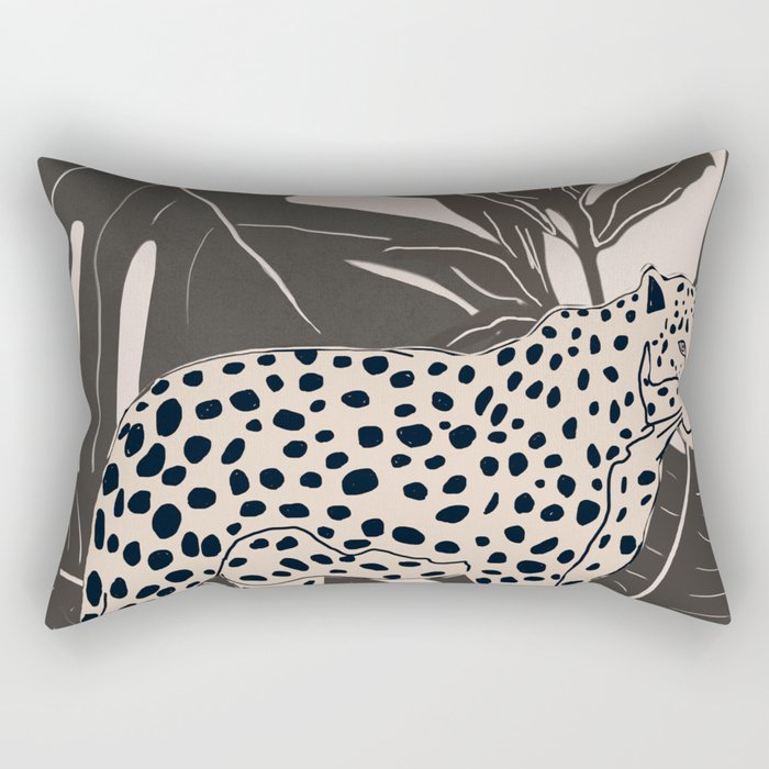 Minimal Jungle Abstract Art 2 Rectangular Pillow Gallery Image 2