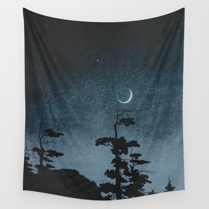 Walter Prichard Eaton - In Berkshire fields - 1920 - vintage Ombre Night Sky Wall Tapestry Gallery Image 4