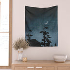Walter Prichard Eaton - In Berkshire fields - 1920 - vintage Ombre Night Sky Wall Tapestry Gallery Image 2