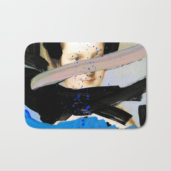 Picture of a Lady With Paint Smears Bath Mat Gallery Image 1