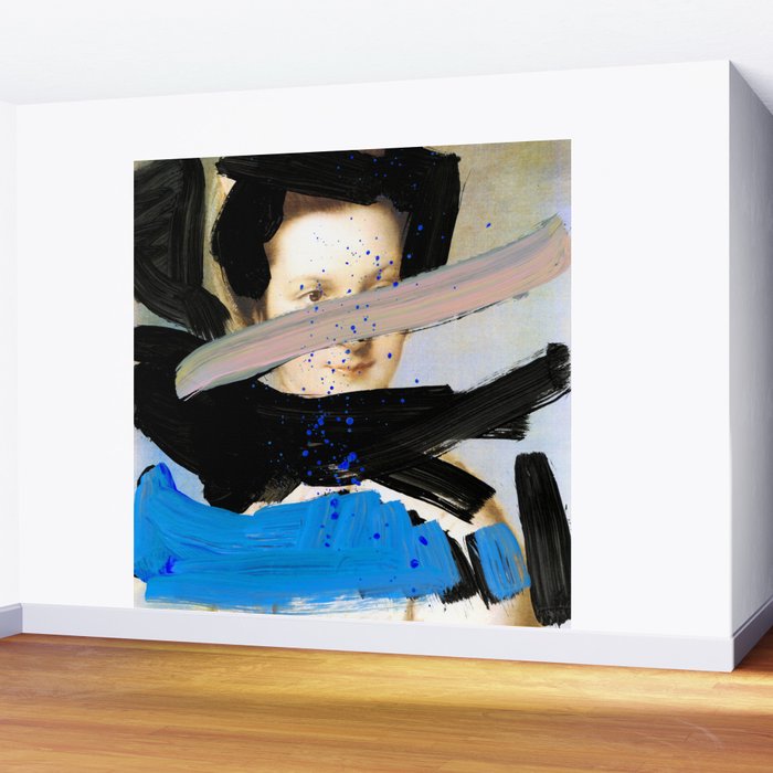 Picture of a Lady With Paint Smears Wall Mural Gallery Image 2