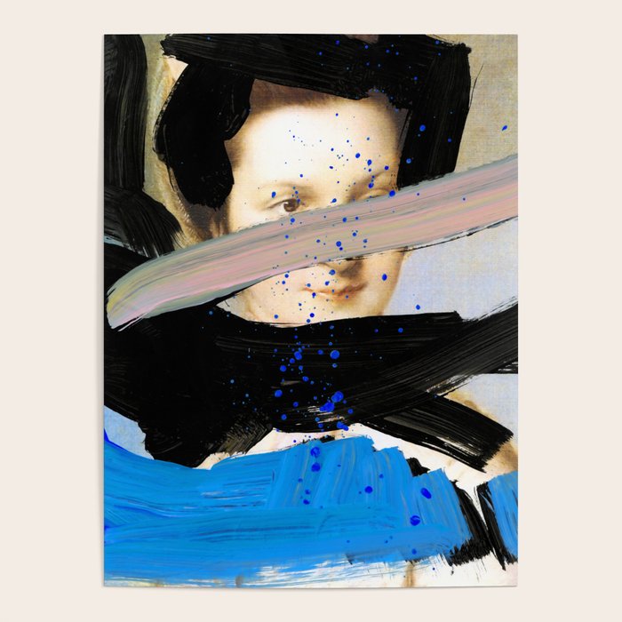 Picture of a Lady With Paint Smears Poster Gallery Image 1