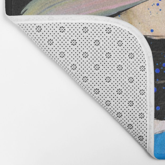 Picture of a Lady With Paint Smears Bath Mat Gallery Image 2