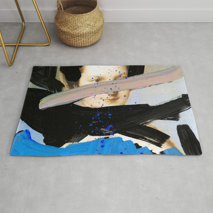 Picture of a Lady With Paint Smears Rug Gallery Image 1